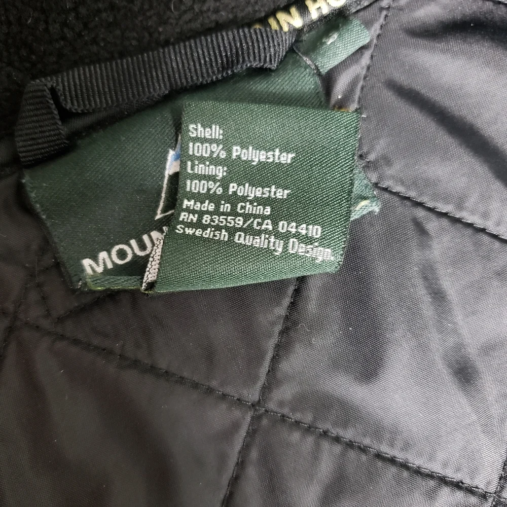 MOUNTAIN HORSE Fleece Quilted Black Zip Up Jacket "Crystal" Size Small - Picture 16 of 16